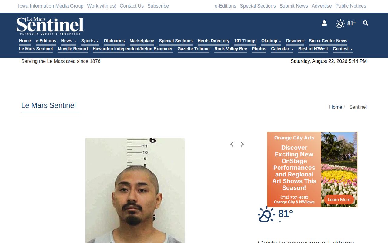Plymouth County crime news on the Le Mars Sentinel website
